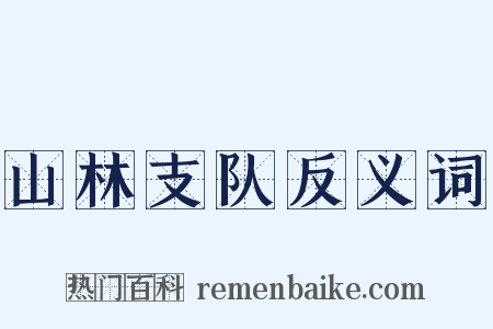 山林支队反义词是什么意思的图片